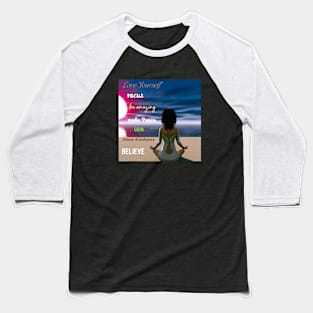 Growth Mindset: Motivational Digital Art Baseball T-Shirt